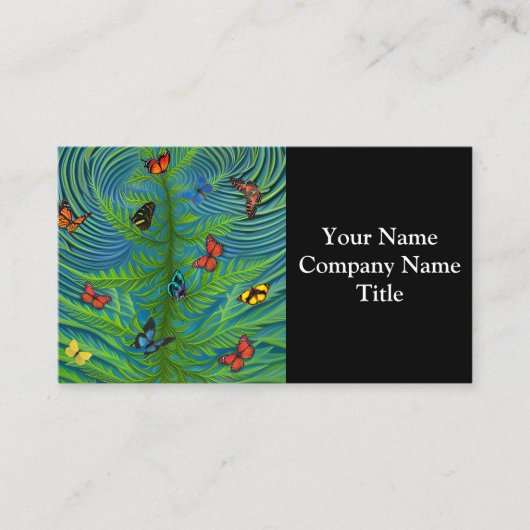Abstracte Butterfly Dream Garden Visitekaartje (Voorkant)