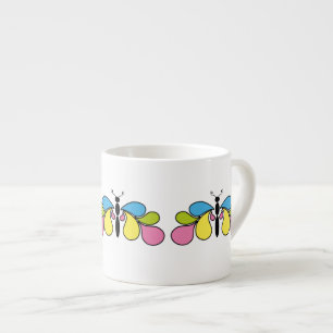  Abstracte Butterfly Espresso Cup Kop