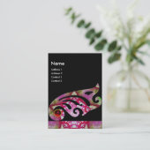 ABSTRACTE BUTTERFLY WING, PAARSE RODE STAR MONOGRA VISITEKAARTJE (Staand voorkant)