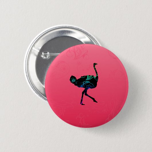 Abstracte Button Ostrich (Voorkant /achterkant)