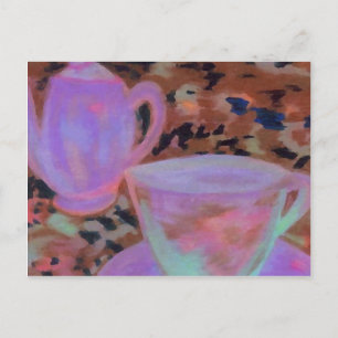 Abstracte Cafe CricketDiane Coffee Art Briefkaart
