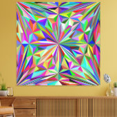 Abstracte caleidoscoop canvas afdruk (Insitu (Woonkamer))