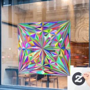 Abstracte caleidoscoop raamsticker