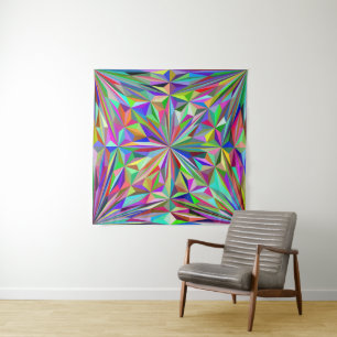 Abstracte caleidoscoop wandkleed