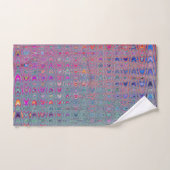 Abstracte caleidoscopische retro boemerang golven bad handdoek (Handdoek)
