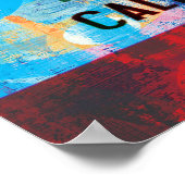 Abstracte Californische vlag Poster (Hoek)