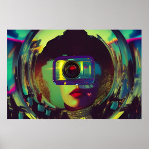 Abstracte Camera Vrouw Sci-fi Poster