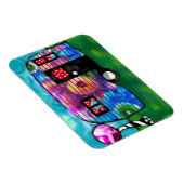  Abstracte Camp Trailer Floral Happy Camper Magneet (Rechterzijde)