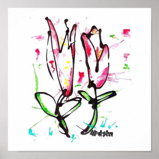 Abstracte canvas afdrukken poster (Voorkant)