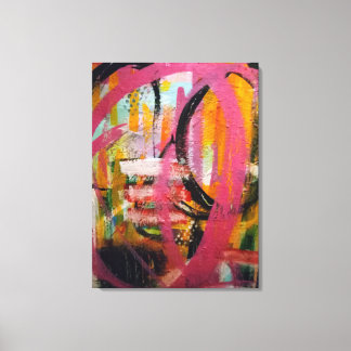 abstracte Canvas afdrukken "via de bomen"