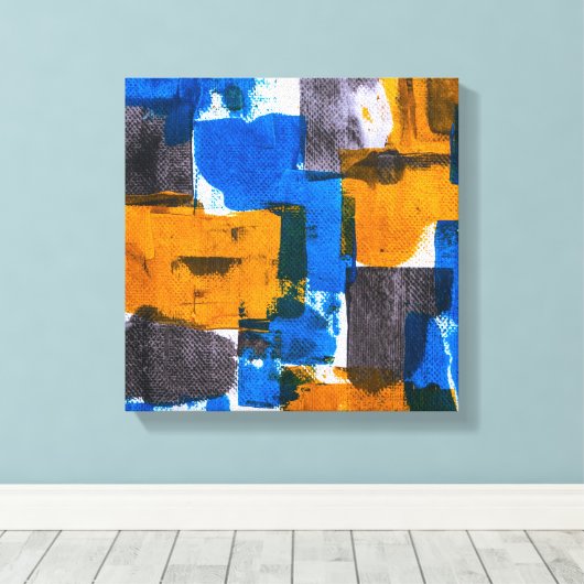 Abstracte Canvas Pattern Art (Insitu (Houten vloer))