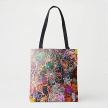 Abstracte Canvas tas van Floral Oerwoud