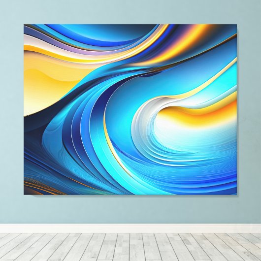 Abstracte canvas wandkunst (Insitu (Houten vloer))