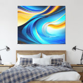 Abstracte canvas wandkunst afdruk (Insitu (Slaapkamer))