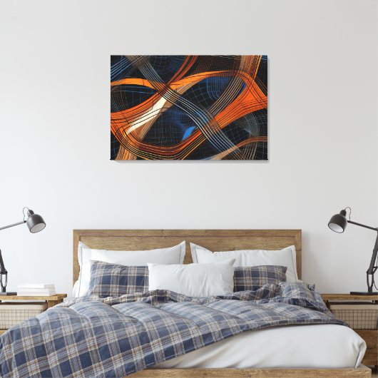 Abstracte canvas wandkunst afdruk (Insitu (Slaapkamer))