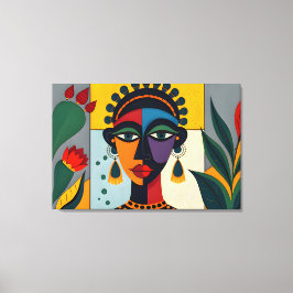 Abstracte Caribische kunst Canvas Afdruk