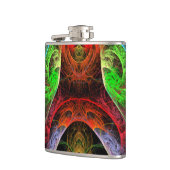 Abstracte carnaval heupfles (Links)