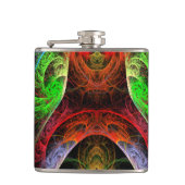 Abstracte carnaval heupfles (Voorkant)