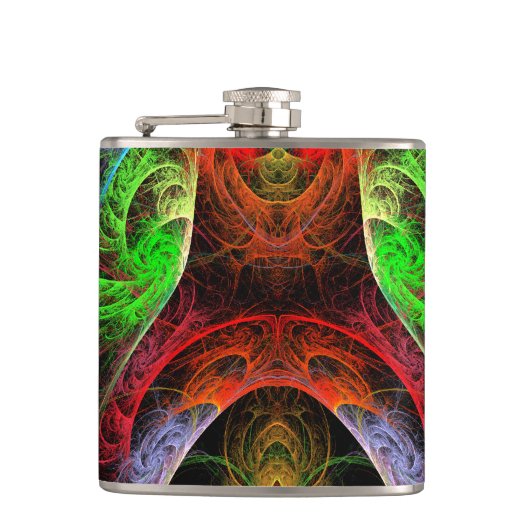 Abstracte carnaval heupfles (Voorkant)