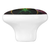 Abstracte carnaval keramische knop (Zijkant)