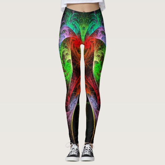 Abstracte carnaval leggings (Voorkant)