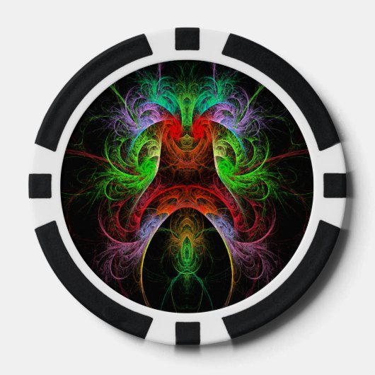 Abstracte carnaval poker chips (Voorkant)
