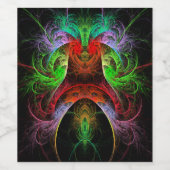 Abstracte carnaval wijn etiket (Enkel label)