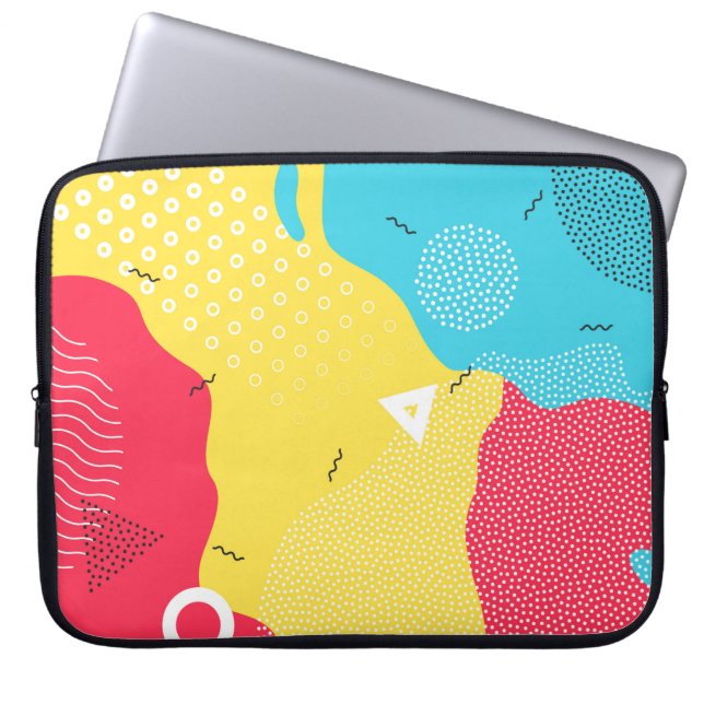Abstracte cartoon achtergrond of kind laptop sleeve (Voorkant)