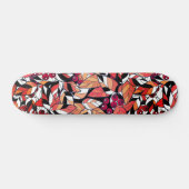 Abstracte cartoon laat bessen zwart skateboard (Horizontaal)