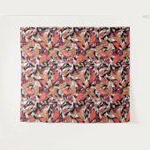 Abstracte cartoon laat bessen zwart wandkleed (Voorkant (horizontaal))