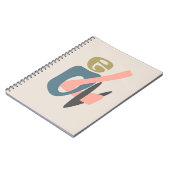 Abstracte cartoon moderne LOVE-tekst Valentijnsdag Notitieboek (Linkerzijde)