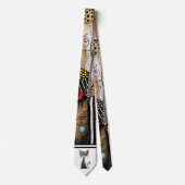 Abstracte Cat Design stropdas (Voorkant)