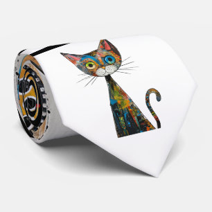 Abstracte Cat Design stropdas