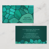 Abstracte cellen - Emerald Green Visitekaartje (Voorkant / Achterkant)