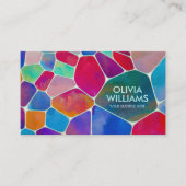 Abstracte cellen - Waterverf splash Visitekaartje (Voorkant)