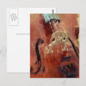Abstracte Cello Bridge Briefkaart (Voorkant / Achterkant)