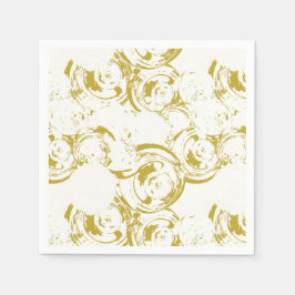 Abstracte Champagne Gold Swirl Servet