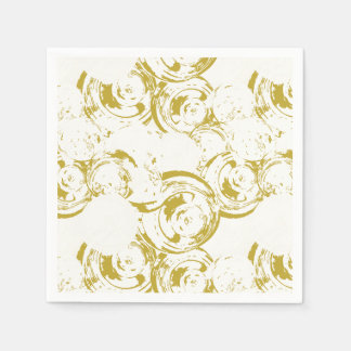 Abstracte Champagne Gold Swirl Servet