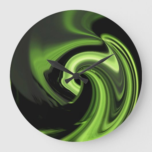 Abstracte Chartreuse Green Heart Wall klok (Voorkant)
