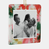 Abstracte Cheer kerstvakantie foto Keramisch Ornament (Rechts)