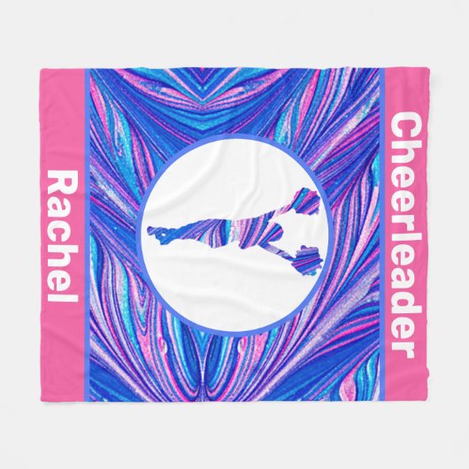 Abstracte Cheerleader Fleece Deken (Voorkant (Horizontaal))