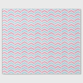 Abstracte Cherry en Blue Faded Chevron Pattern Cadeaupapier (Vlak)
