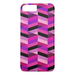 Abstracte chevron/visgraat   Paars & Violet iPhone 8 Plus / 7 Plus Hoesje