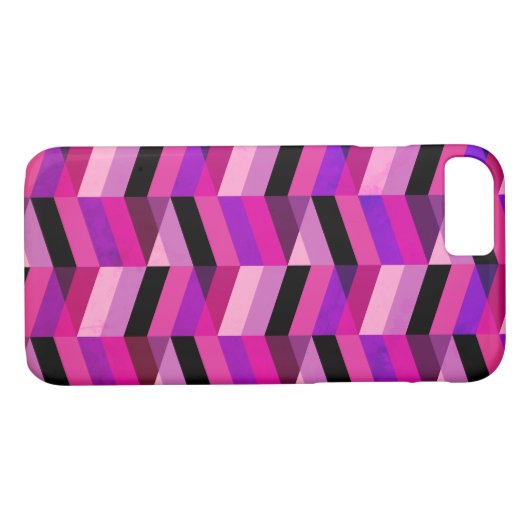 Abstracte chevron/visgraat | Paars & Violet Case-Mate iPhone Case (Achterkant (Horizontaal))