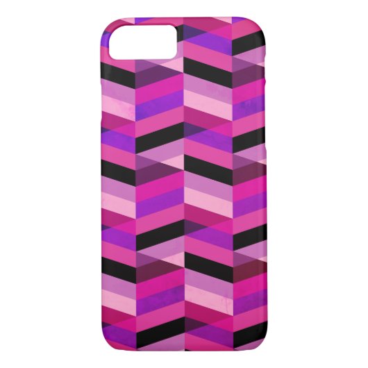 Abstracte chevron/visgraat | Paars & Violet Case-Mate iPhone Case (Achterkant)