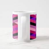 Abstracte chevron/visgraat | Paars & Violet Extra Grote Beker (Achterkant)