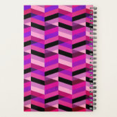 Abstracte chevron/visgraat | Paars & Violet Planner (Achterkant)