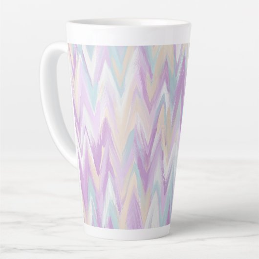 Abstracte Chevrons Latte Mok (Linkerhoek)
