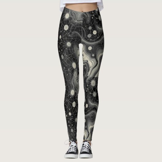 Abstracte chique Leggings (Voorkant)