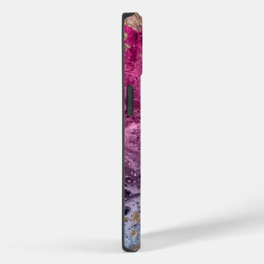 Abstracte chique luxe glam marmeren gietverf Case-Mate iPhone case (Achterkant / Rechts)